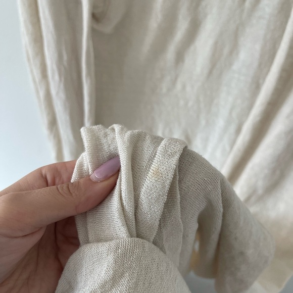 Eileen Fisher Tan Cardigan Sweater Linen - Picture 4 of 7